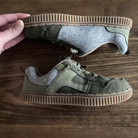 Carter's Olive Green Elastic Lace Sneakers Boys' 13 - Picture 6 of 12